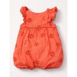 Baker By Ted Baker Orange eyelet bubble romper size 6-12 months